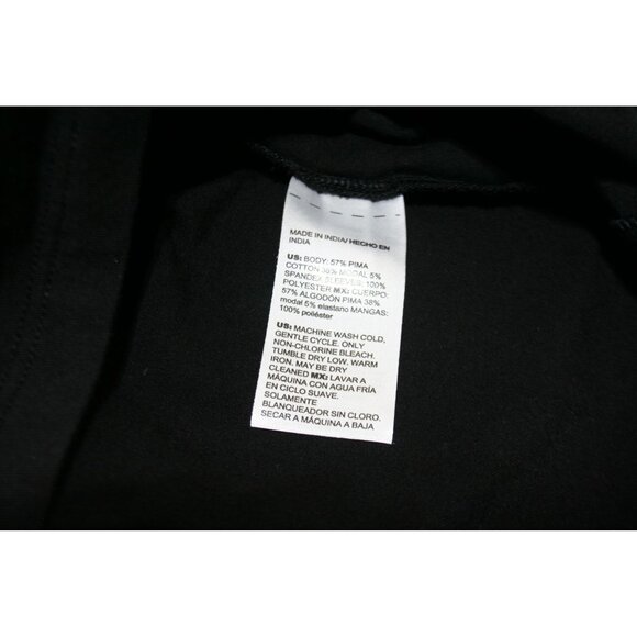 Chico’s Womens XL Modal Black Lace Sleeve Blouse Witchy Whimsygoth Dark Feminine - Picture 4 of 8